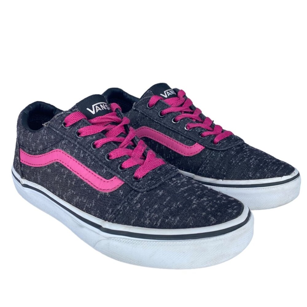 Vans Youth 2.5 Old Skool Charcoal Pink Low Top Skater Sneakers Classic Casual